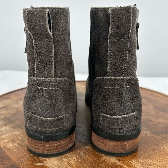 Sorel Boots Womens 8 Emelie Zip Booties Waterproof Brown Leather Suede - Picture 4 of 10